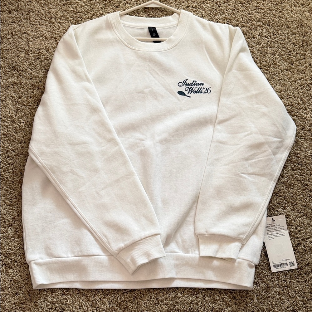 Unisex White 'Indian Wells 26' Lululemon custom Crewneck Sweatshirt